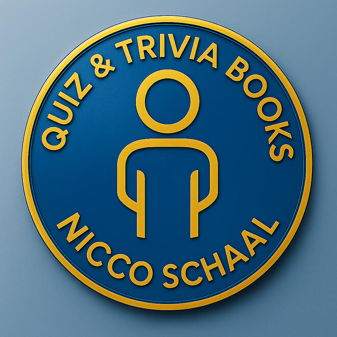 Logo for Quiz and Trivia Books by Nicco Schaal, available on Amazon.